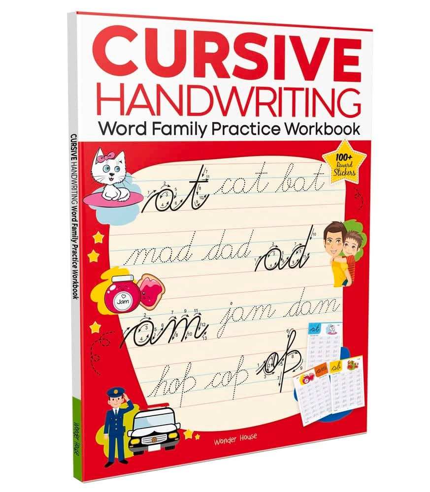 Cursive Handwriting - Word Family - Practice Workbook For Children