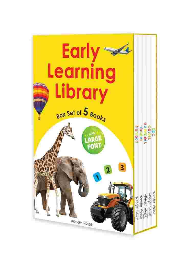 Early Learning Library Pack 1 : Box Set Of 5 Books (Big Board Books Series, Large Font)