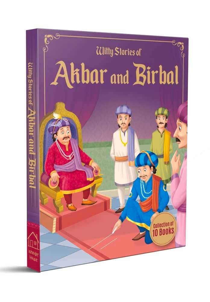 Witty Stories Of Akbar And Birbal - Collection Of 10 Books - Illustrated Humorous Stories For Kids