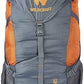 Wildcraft 45 Ltrs Grey and Orange Rucksack