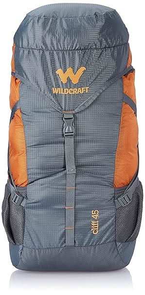 Wildcraft 45 Ltrs Grey and Orange Rucksack