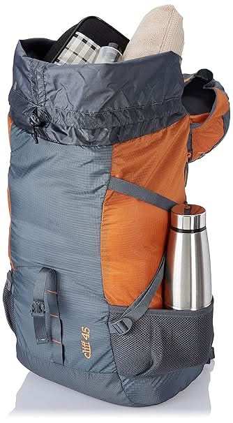 Wildcraft 45 Ltrs Grey and Orange Rucksack