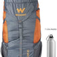 Wildcraft 45 Ltrs Grey and Orange Rucksack