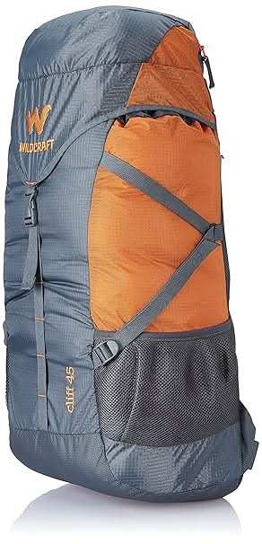 Wildcraft 45 Ltrs Grey and Orange Rucksack